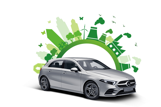 Mercedes-Benz A-klasse hatchback green zone