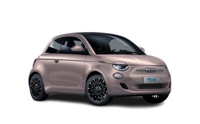 Fiat 500e Cabriolet i lyserød rose metallak - kategorbillede