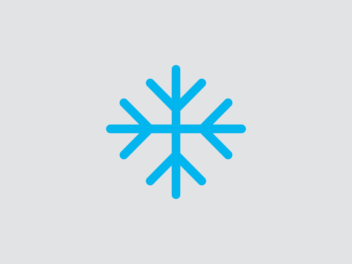 Aircondition illustration af et snefnug ikon
